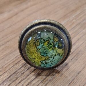 Antique Style Brass Map Knob